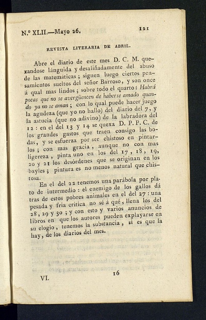 Miniatura de Minerva o el Revisor General del 26 de mayo de 1807, nº 42