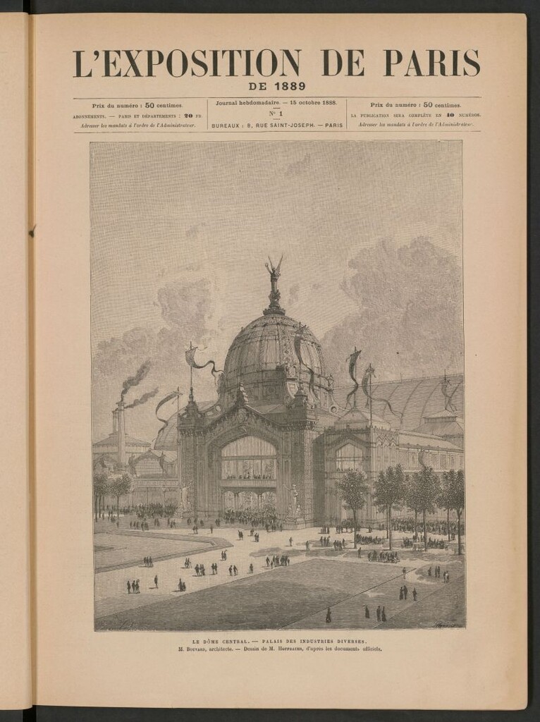 Miniatura de L´Exposition de Paris de 1889, 15 octobre 1888