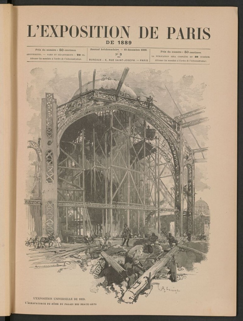 Miniatura de L´Exposition de Paris de 1889, 15 décembre 1888