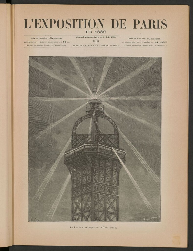 Miniatura de L´Exposition de Paris de 1889, 1er juin 1889