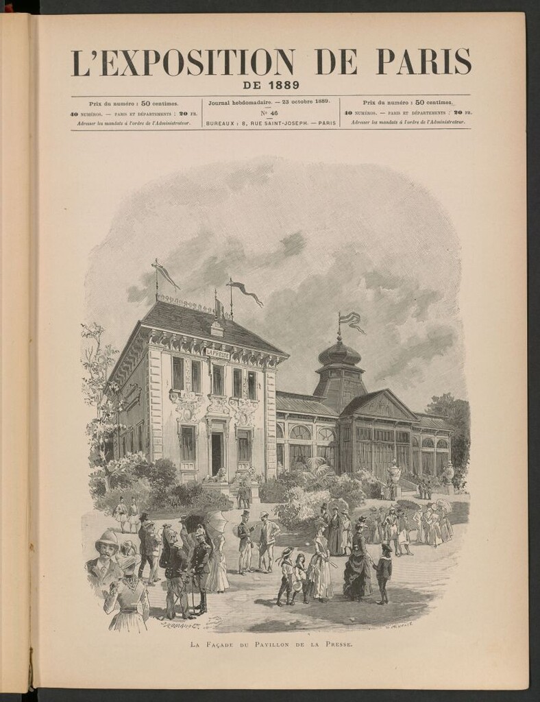 Miniatura de L´Exposition de Paris de 1889, 23 octobre 1889