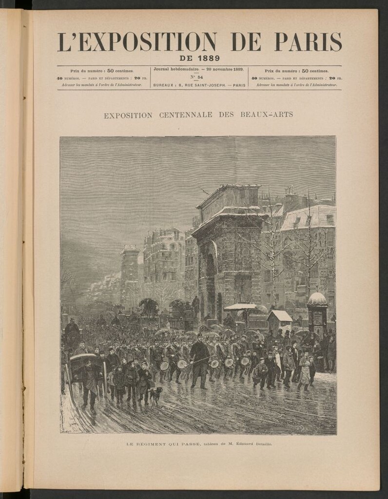 Miniatura de L´Exposition de Paris de 1889, 20 novembre 1889