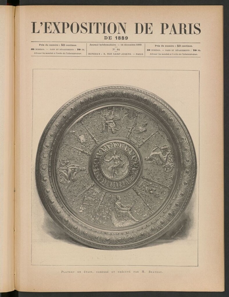 Miniatura de L´Exposition de Paris de 1889, 14 décembre 1889