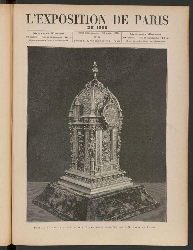 Miniatura de L´Exposition de Paris de 1889, 29 janvier 1890