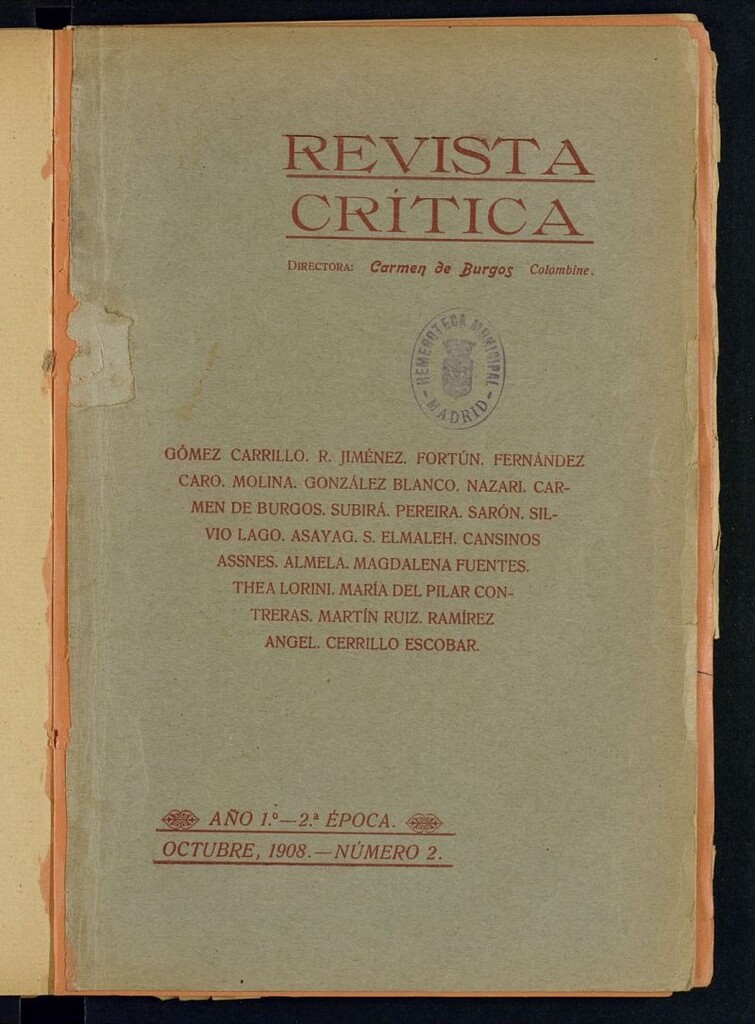 Miniatura de Revista Crítica de octubre de 1908