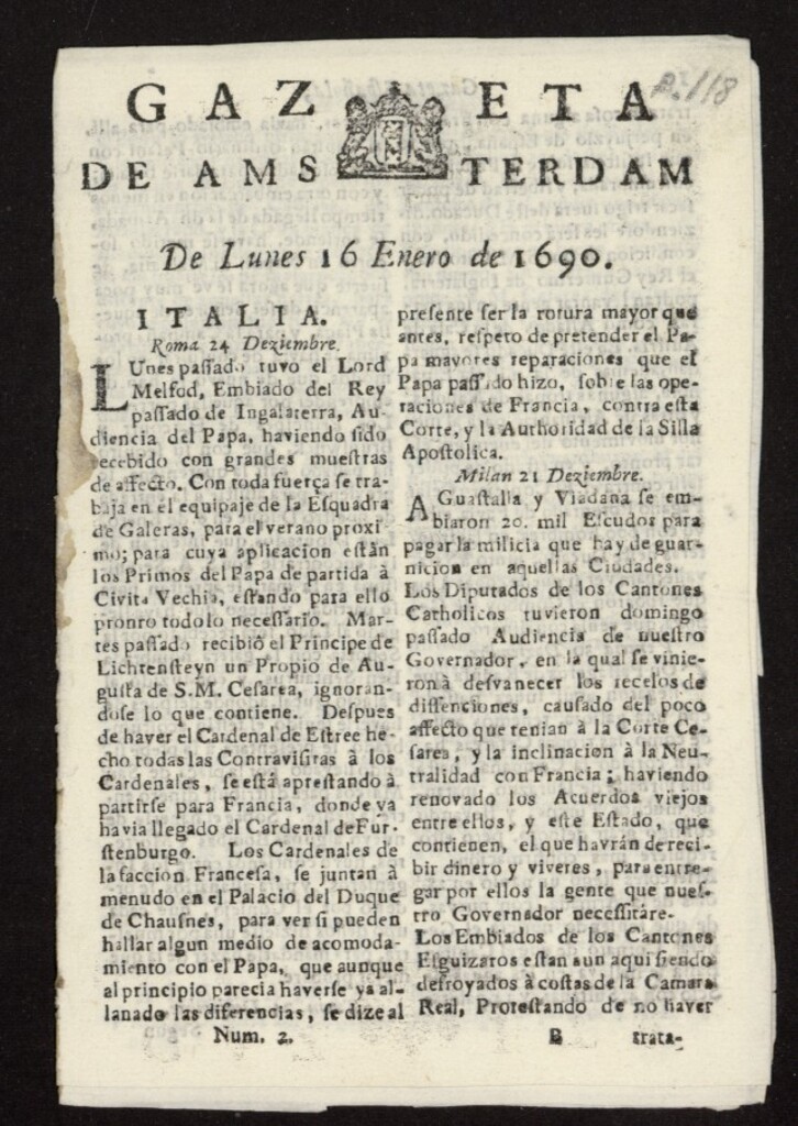 Miniatura de Gazeta Española de Ámsterdam