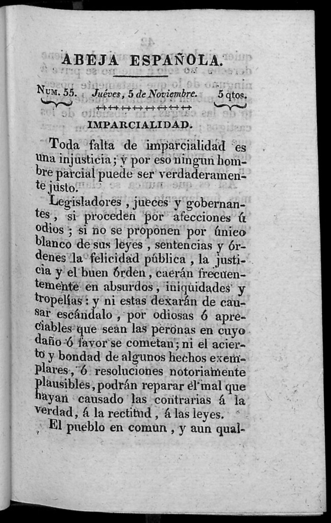 Miniatura de Abeja Española del jueves 5 de noviembre de 1812