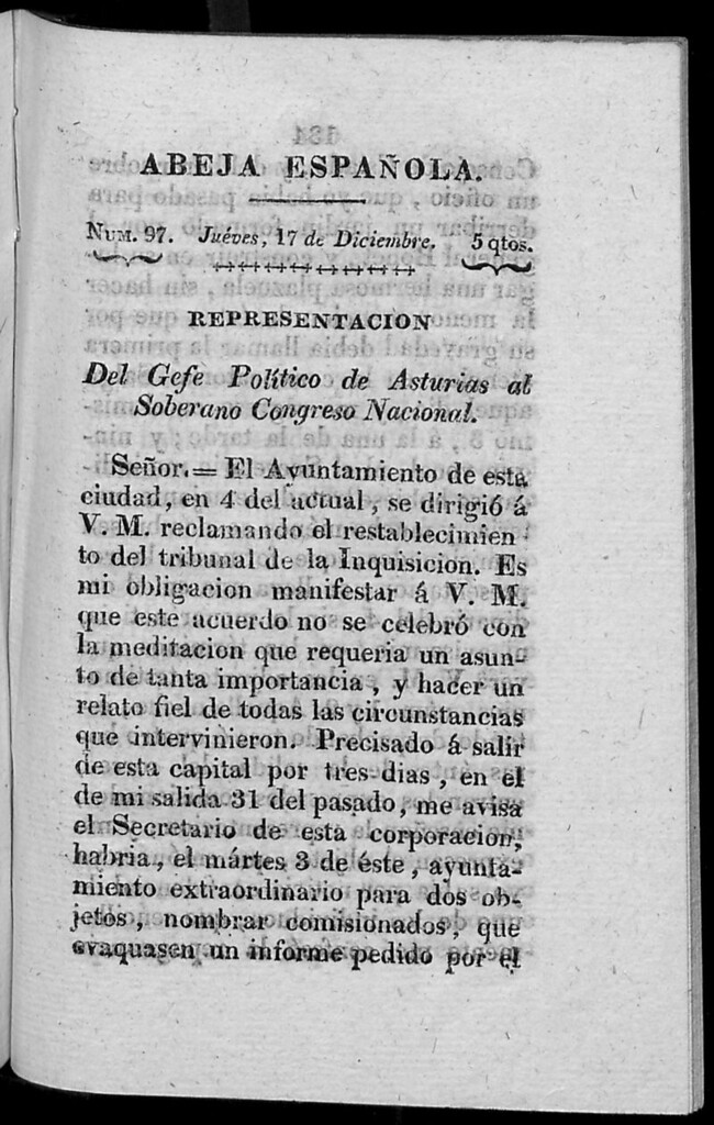Miniatura de Abeja Española del jueves 17 de diciembre de 1812