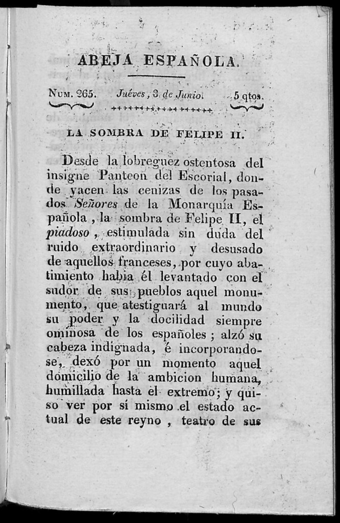 Miniatura de Abeja Española del jueves 3 de junio de 1813