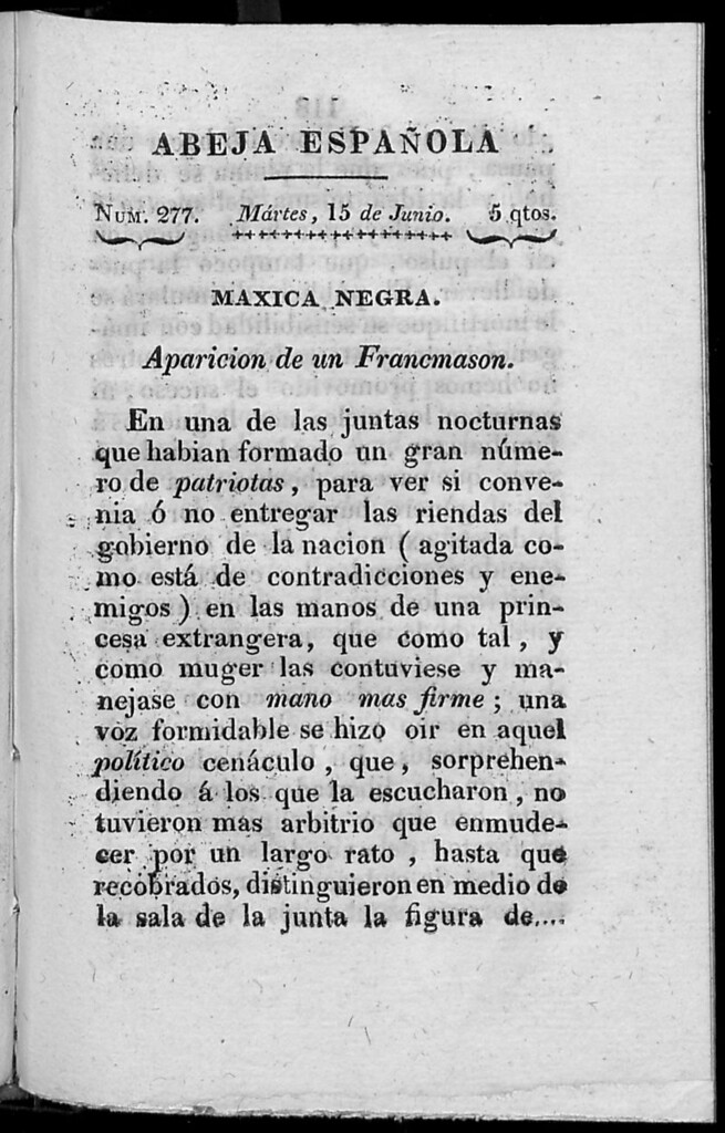 Miniatura de Abeja Española del martes 15 de junio de 1813