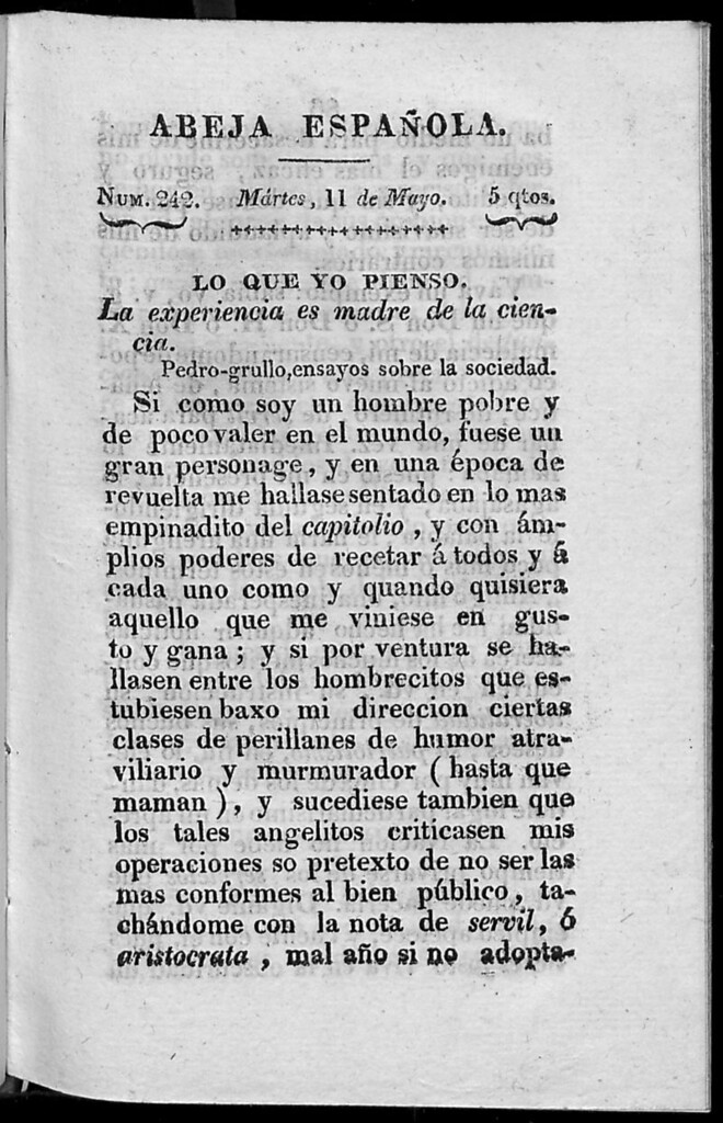 Miniatura de Abeja Española del martes 11 de mayo de 1813