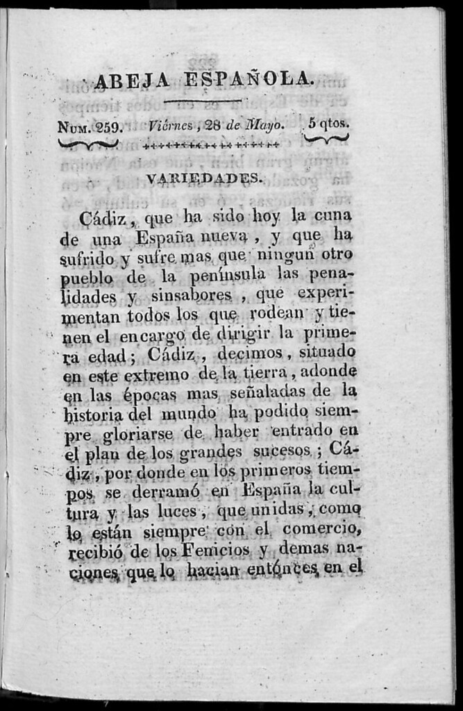 Miniatura de Abeja Española del viernes 28 de mayo de 1813