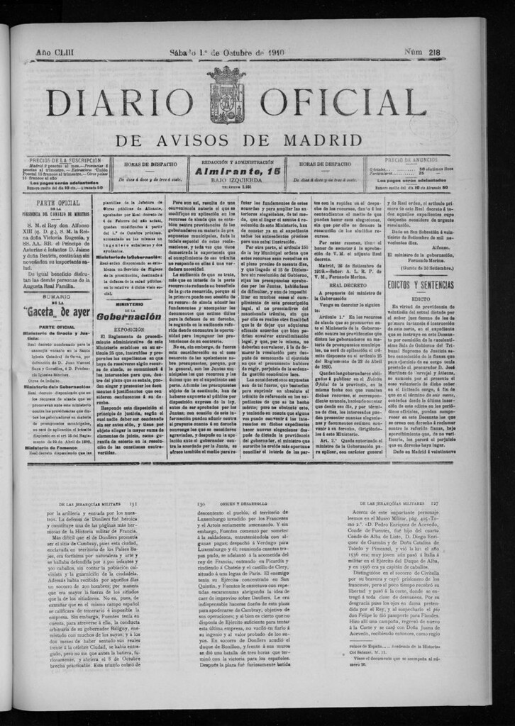 Miniatura de Diario Oficial de Avisos de Madrid del sabado 1 de octubre de 1910