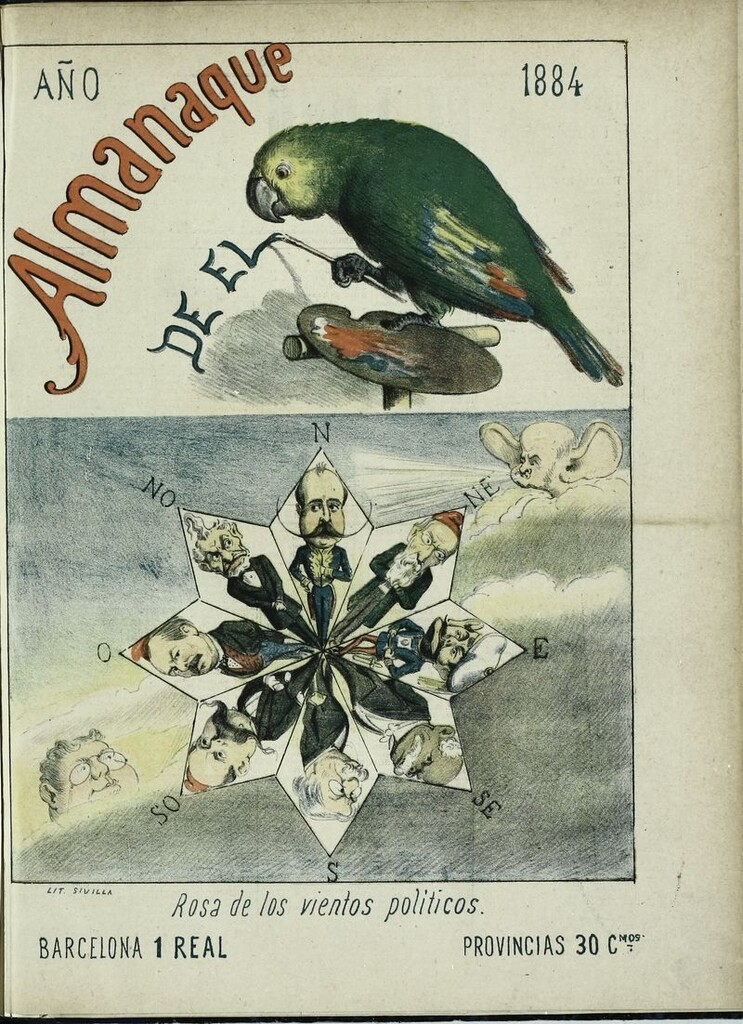 Miniatura de El Loro: periódico ilustrado joco-serio. Almanaque para 1884.