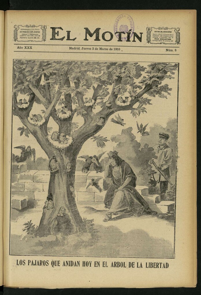 Miniatura de El Motín: periódico satírico semanal del Jueves 3 de Marzo de 1910