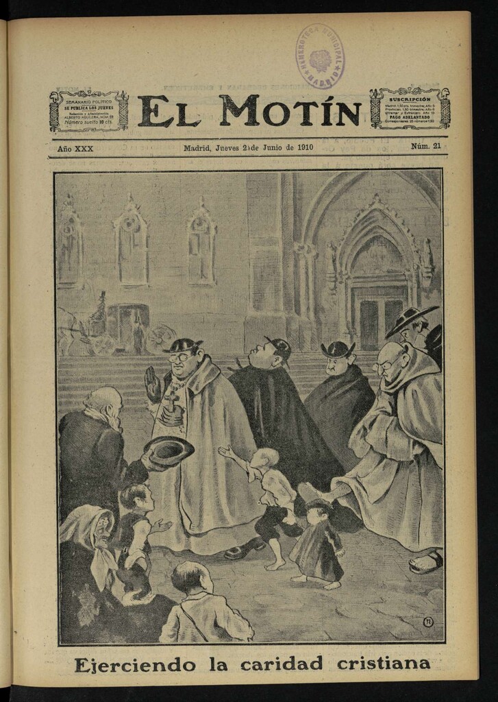 Miniatura de El Motín: periódico satírico semanal del Jueves 2 de Junio de 1910
