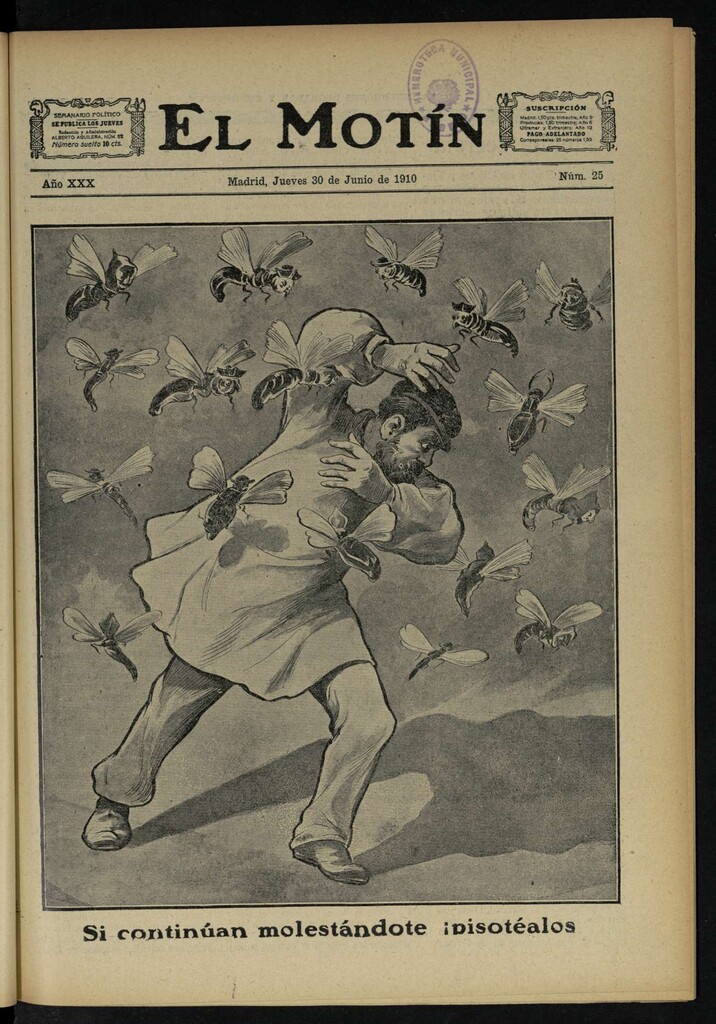 Miniatura de El Motín: periódico satírico semanal del Jueves 30 de Junio de 1910