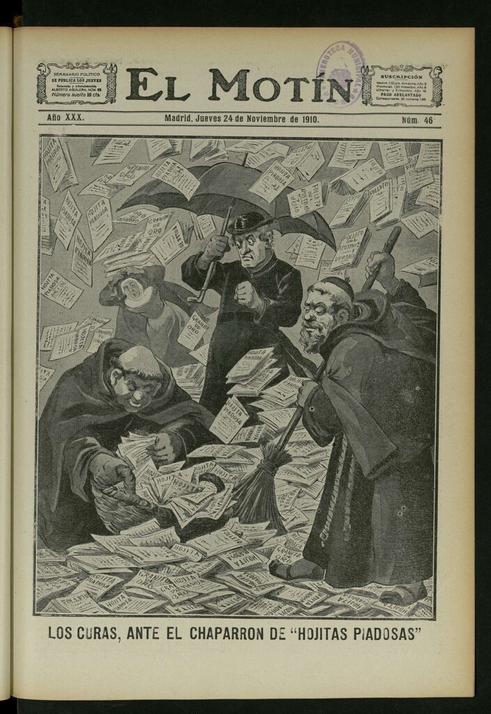 Miniatura de El Motín: periódico satírico semanal del Jueves 24 de Noviembre de 1910