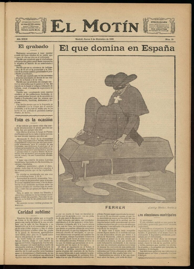 Miniatura de El Motín: periódico satírico semanal 2 de Diciembre de 1909