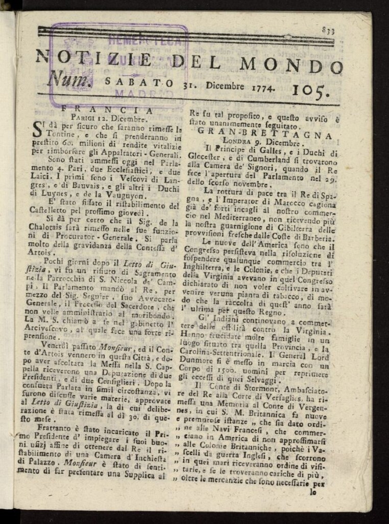 Miniatura de Notizie del Mondo