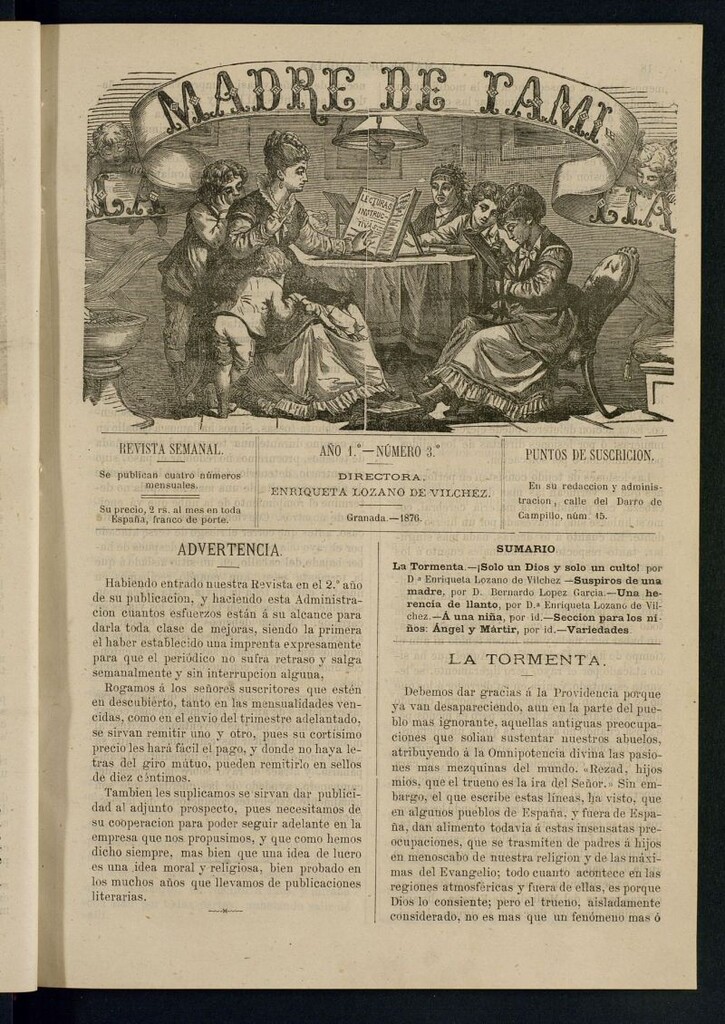 Miniatura de Madre de Familia : revista semanal de 1876, nº 3
