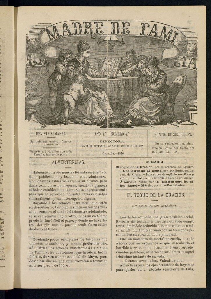 Miniatura de Madre de Familia : revista semanal de 1876, nº 4