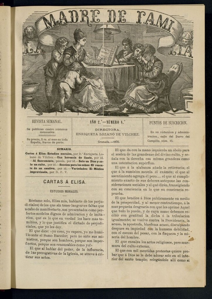 Miniatura de Madre de Familia : revista semanal de 1876, nº 8