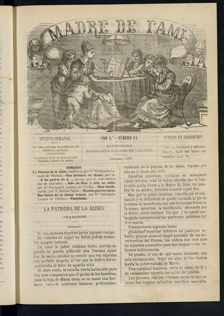 Miniatura de Madre de Familia : revista semanal de 1876, nº 14