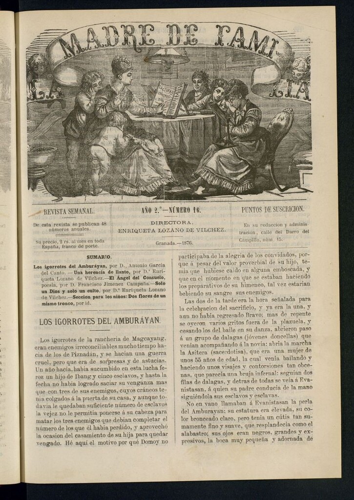 Miniatura de Madre de Familia : revista semanal de 1876, nº 16