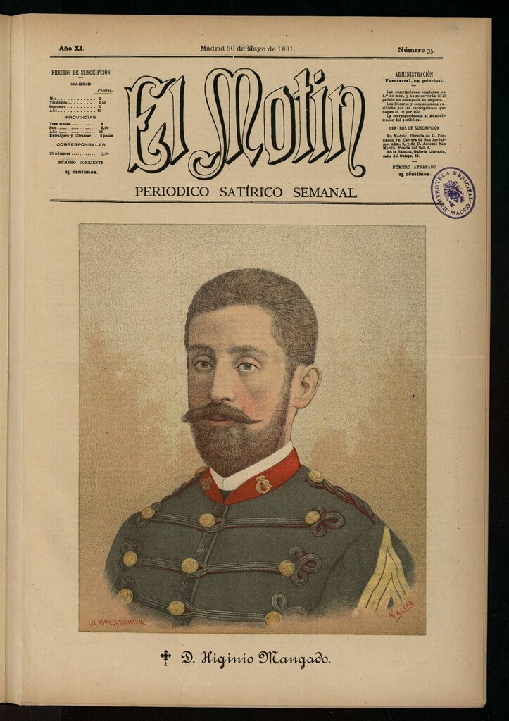 Miniatura de El Motín: periódico satírico semanal del 30 de mayo de 1891