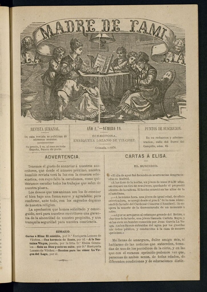 Miniatura de Madre de Familia : revista semanal de 1876, nº 19