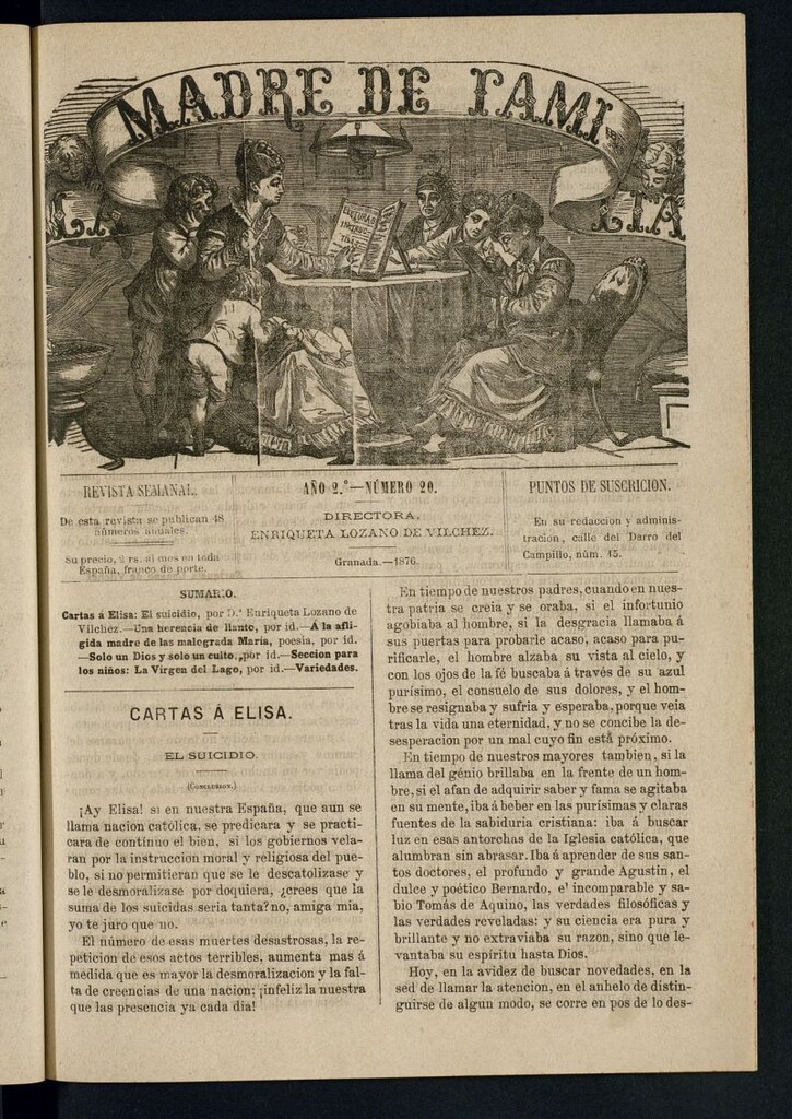 Miniatura de Madre de Familia : revista semanal de 1876, nº 20