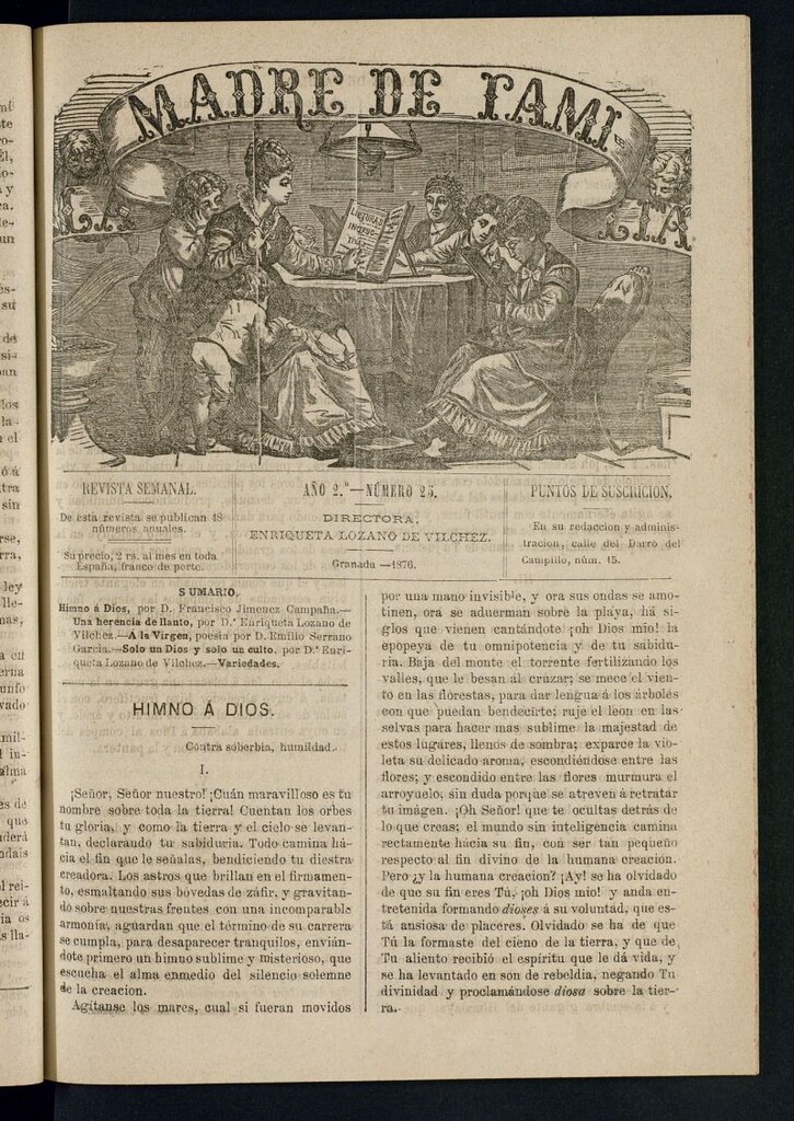 Miniatura de Madre de Familia : revista semanal de 1876, nº 25