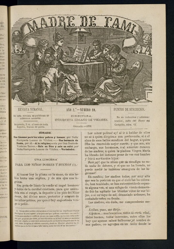 Miniatura de Madre de Familia : revista semanal de 1876, nº 29