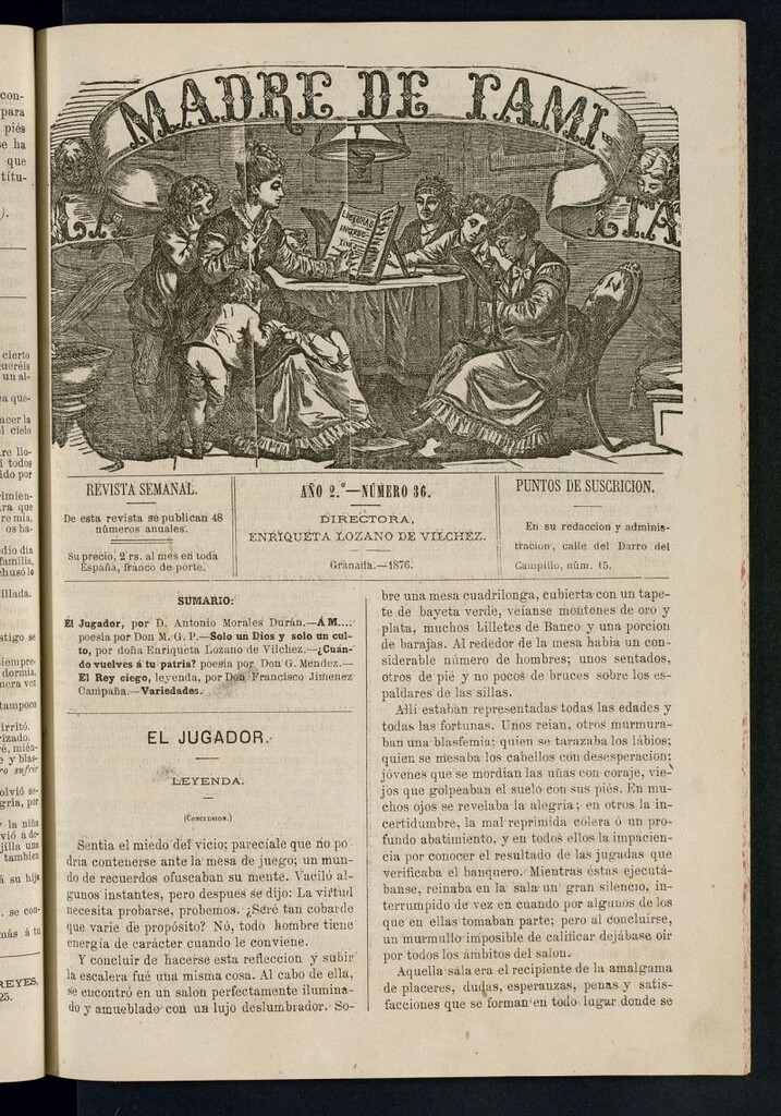 Miniatura de Madre de Familia : revista semanal de 1876, nº 36