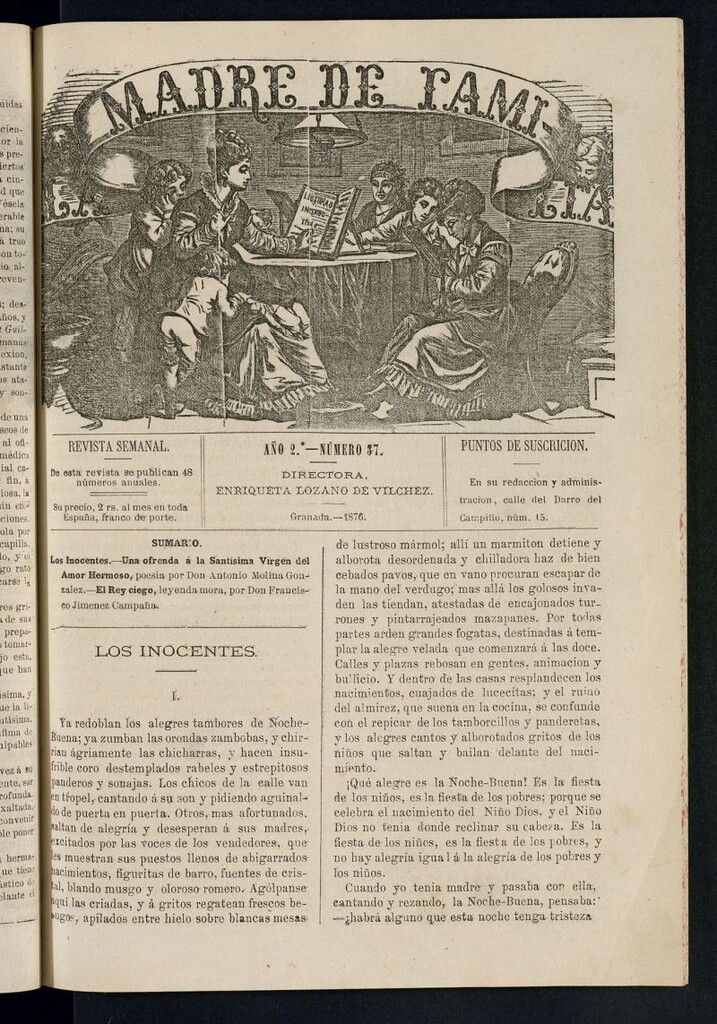 Miniatura de Madre de Familia : revista semanal de 1876, nº 37