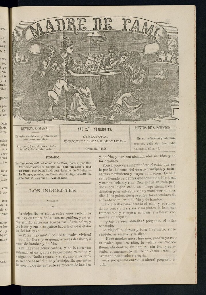 Miniatura de Madre de Familia : revista semanal de 1876, nº 38