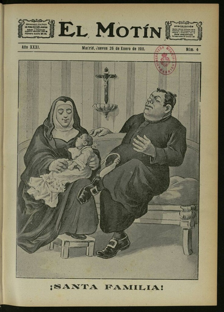 Miniatura de El Motín: periódico satírico semanal del 25 de Enero de 1911