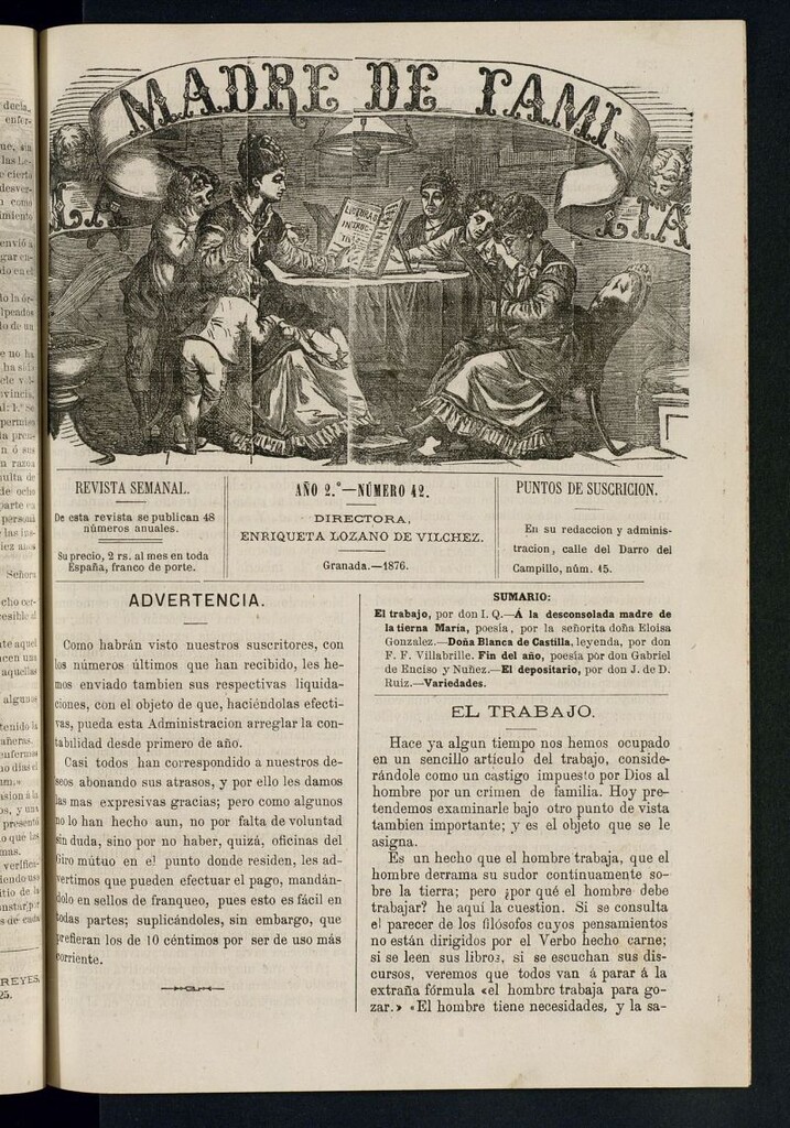 Miniatura de Madre de Familia : revista semanal de 1876, nº 42