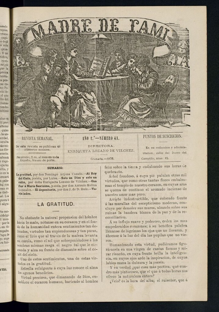 Miniatura de Madre de Familia : revista semanal de 1876, nº 43