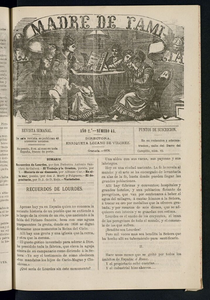 Miniatura de Madre de Familia : revista semanal de 1876, nº 44
