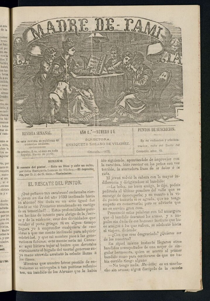 Miniatura de Madre de Familia : revista semanal de 1876, nº 45