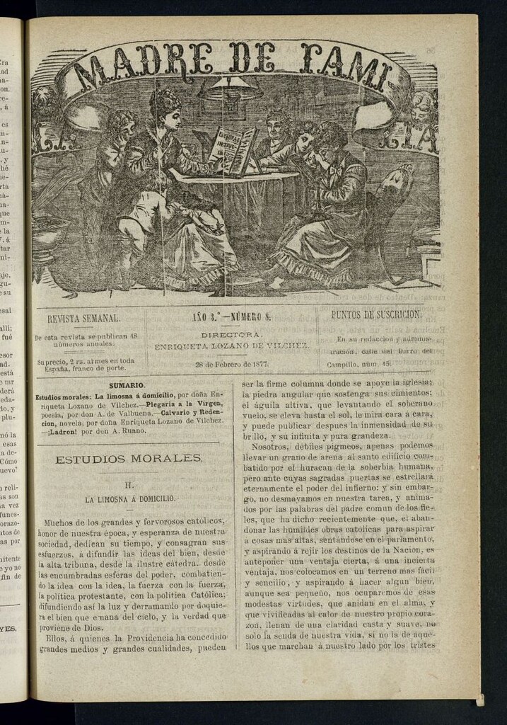 Miniatura de Madre de Familia : revista semanal del 28 de febrero de 1877