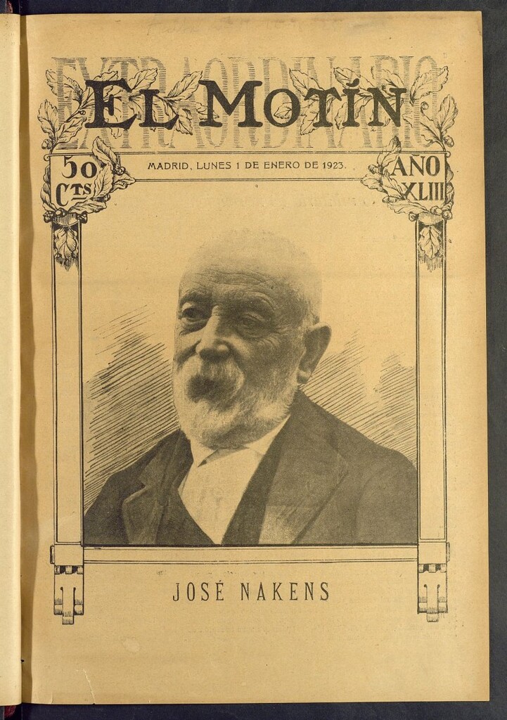 Miniatura de El Motín : periódico satírico semanal del 1 de enero de 1923, José Nakens, s/n