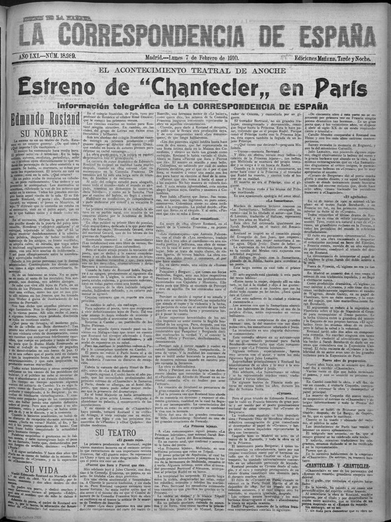 Miniatura de La Correspondencia de España del 7 de febrero de 1910 (edición de la mañana)