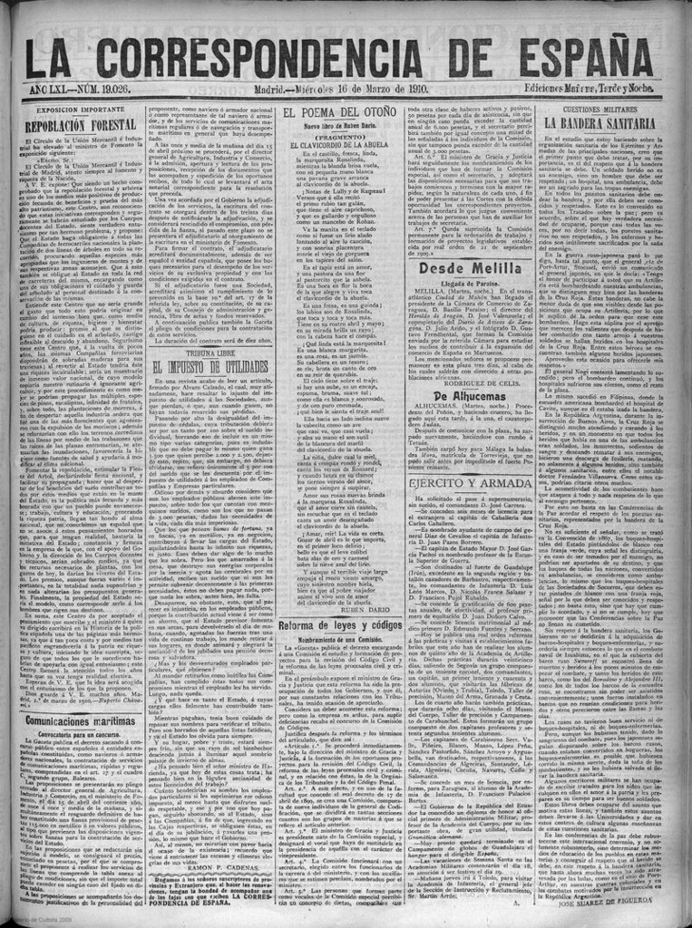 Miniatura de La Correspondencia de España del 16 de marzo de 1910