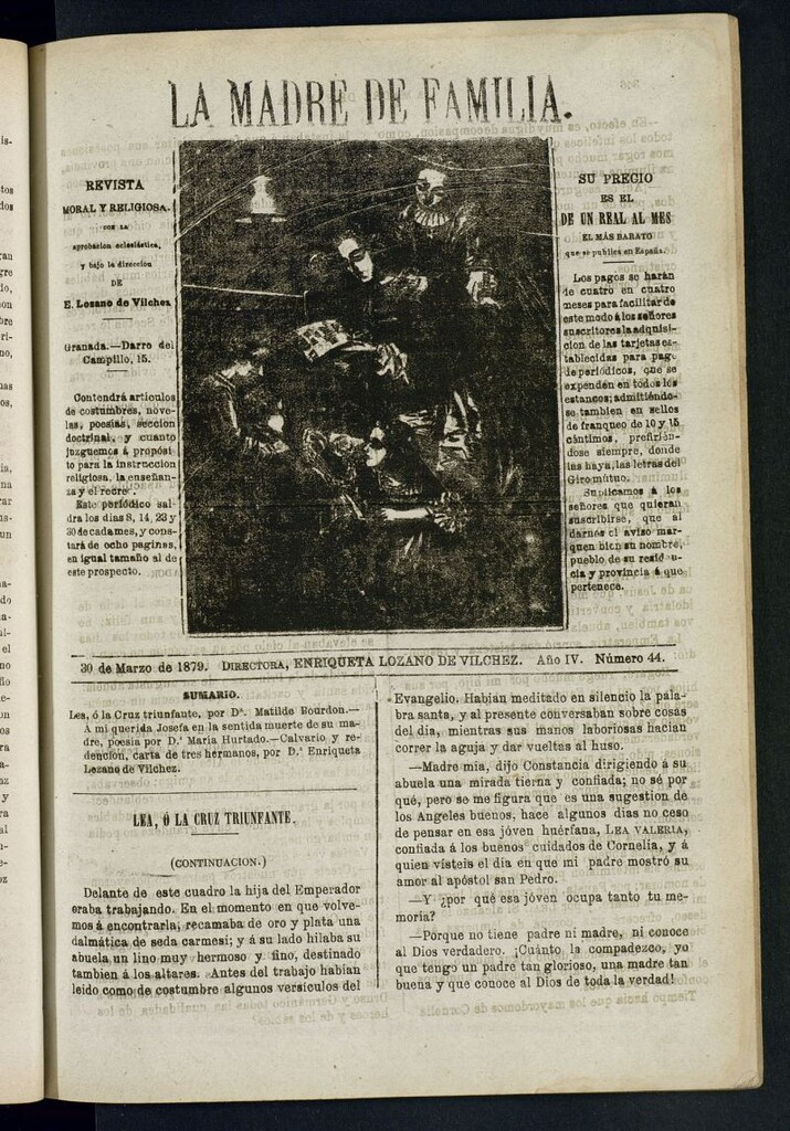 Miniatura de Madre de Familia : revista semanal del 30 de marzo de 1879