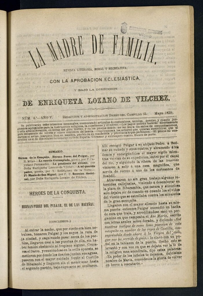 Miniatura de Madre de Familia : revista semanal de 1879, nº 4