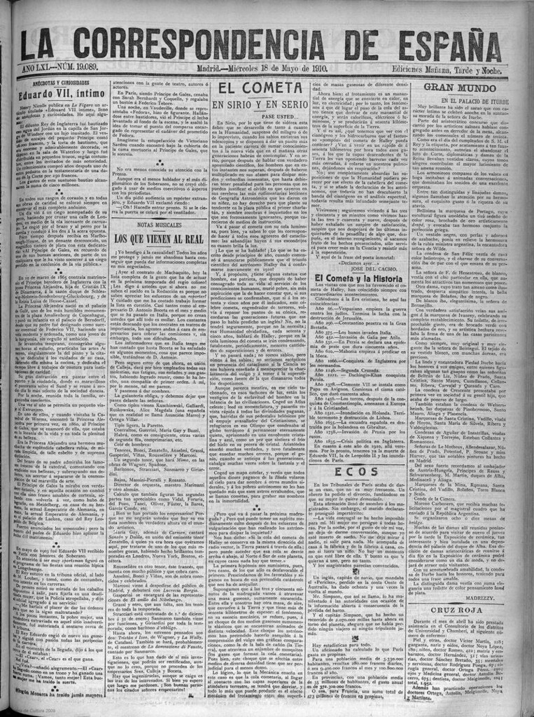 Miniatura de La Correspondencia de España del 18 de mayo de 1910