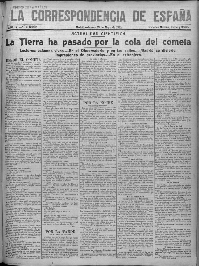 Miniatura de La Correspondencia de España del 19 de mayo de 1910 (edición de la mañana)